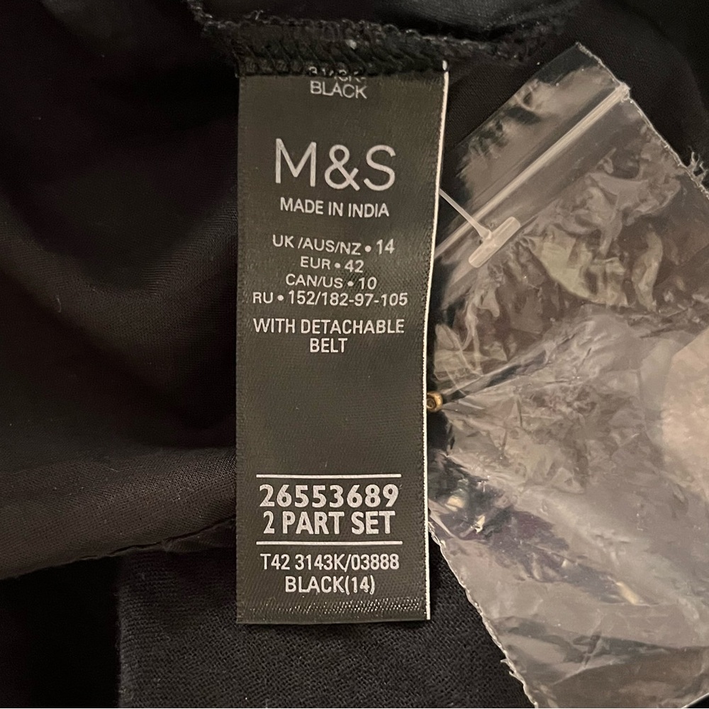 Marks & Spencer Women's Cotton A-Line Knee-Length Casual Dress SZ USA 10 EUR 42 - Picture 15 of 15